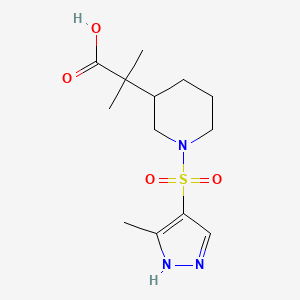 2-methyl-2-[1-[(5-methyl-1H-pyrazol-4-yl)sulfonyl]piperidin-3-yl]propanoic acid