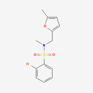 2-bromo-N-methyl-N-[(5-methylfuran-2-yl)methyl]benzenesulfonamide