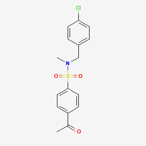 4-acetyl-N-[(4-chlorophenyl)methyl]-N-methylbenzenesulfonamide