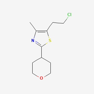 5-(2-Chloroethyl)-4-methyl-2-(oxan-4-yl)-1,3-thiazole