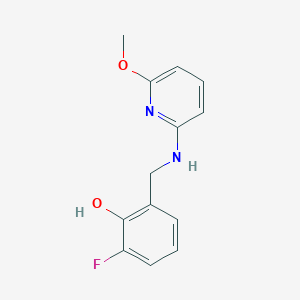 2-Fluoro-6-[[(6-methoxypyridin-2-yl)amino]methyl]phenol