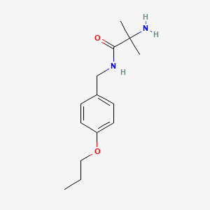 2-amino-2-methyl-N-[(4-propoxyphenyl)methyl]propanamide