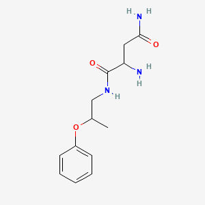 molecular formula C13H19N3O3 B7625502 2-amino-N-(2-phenoxypropyl)butanediamide 