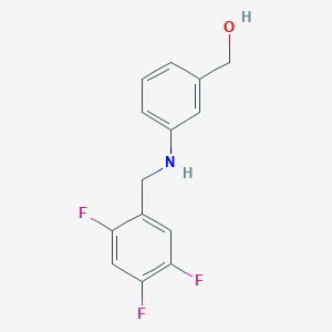 molecular formula C14H12F3NO B7625519 [3-[(2,4,5-Trifluorophenyl)methylamino]phenyl]methanol 