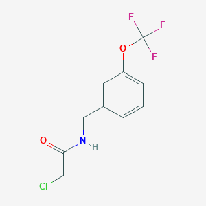 molecular formula C10H9ClF3NO2 B7625538 2-Chloro-N-(3-(trifluoromethoxy)benzyl)acetamide 