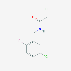 molecular formula C9H8Cl2FNO B7625572 2-Chloro-N-(5-chloro-2-fluorobenzyl)acetamide 