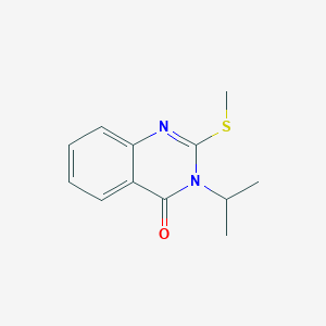 molecular formula C12H14N2OS B7625589 2-Methylsulfanyl-3-propan-2-ylquinazolin-4-one 