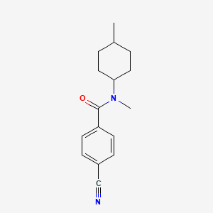 molecular formula C16H20N2O B7625613 4-cyano-N-methyl-N-(4-methylcyclohexyl)benzamide 