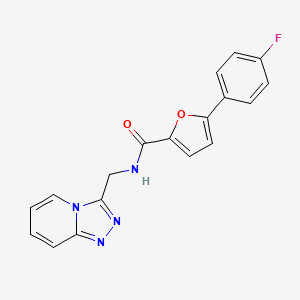 molecular formula C18H13FN4O2 B7625627 5-(4-fluorophenyl)-N-([1,2,4]triazolo[4,3-a]pyridin-3-ylmethyl)furan-2-carboxamide 