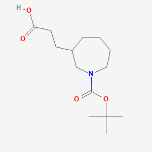 3-{1-[(Tert-butoxy)carbonyl]azepan-3-yl}propanoic acid