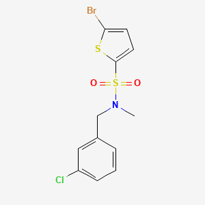 5-bromo-N-[(3-chlorophenyl)methyl]-N-methylthiophene-2-sulfonamide