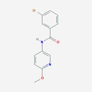 molecular formula C13H11BrN2O2 B7625658 3-bromo-N-(6-methoxypyridin-3-yl)benzamide 