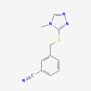 3-{[(4-methyl-4H-1,2,4-triazol-3-yl)sulfanyl]methyl}benzonitrile