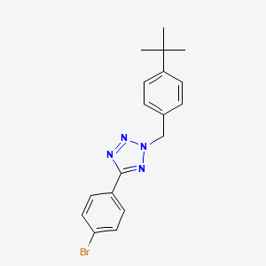 molecular formula C18H19BrN4 B7625680 5-(4-Bromophenyl)-2-[(4-tert-butylphenyl)methyl]tetrazole 