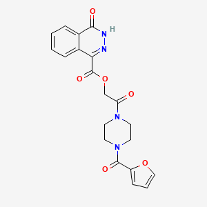 [2-[4-(furan-2-carbonyl)piperazin-1-yl]-2-oxoethyl] 4-oxo-3H-phthalazine-1-carboxylate