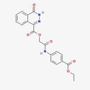 molecular formula C20H17N3O6 B7625746 [2-(4-ethoxycarbonylanilino)-2-oxoethyl] 4-oxo-3H-phthalazine-1-carboxylate 