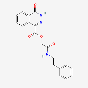 molecular formula C19H17N3O4 B7625761 [2-oxo-2-(2-phenylethylamino)ethyl] 4-oxo-3H-phthalazine-1-carboxylate 