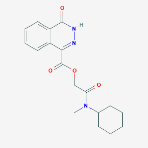 molecular formula C18H21N3O4 B7625797 [2-[cyclohexyl(methyl)amino]-2-oxoethyl] 4-oxo-3H-phthalazine-1-carboxylate 