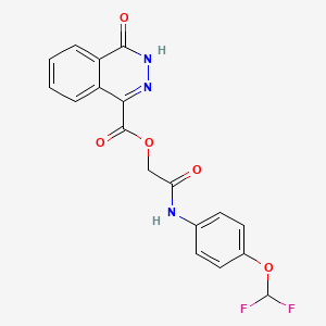 [2-[4-(difluoromethoxy)anilino]-2-oxoethyl] 4-oxo-3H-phthalazine-1-carboxylate