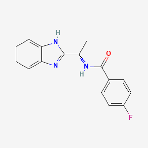 N-[(1S)-1-(1H-benzimidazol-2-yl)ethyl]-4-fluorobenzamide