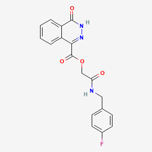 molecular formula C18H14FN3O4 B7625813 [2-[(4-fluorophenyl)methylamino]-2-oxoethyl] 4-oxo-3H-phthalazine-1-carboxylate 