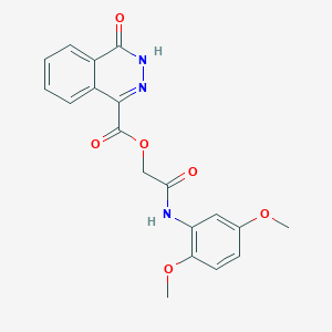 [2-(2,5-dimethoxyanilino)-2-oxoethyl] 4-oxo-3H-phthalazine-1-carboxylate