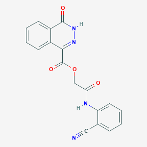 molecular formula C18H12N4O4 B7625839 [2-(2-cyanoanilino)-2-oxoethyl] 4-oxo-3H-phthalazine-1-carboxylate 