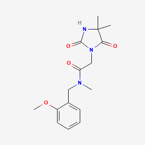 2-(4,4-dimethyl-2,5-dioxoimidazolidin-1-yl)-N-[(2-methoxyphenyl)methyl]-N-methylacetamide