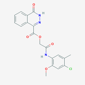 [2-(4-chloro-2-methoxy-5-methylanilino)-2-oxoethyl] 4-oxo-3H-phthalazine-1-carboxylate