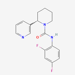 molecular formula C17H17F2N3O B7625850 (2S)-N-(2,4-difluorophenyl)-2-pyridin-3-ylpiperidine-1-carboxamide 