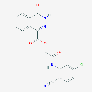 [2-(5-chloro-2-cyanoanilino)-2-oxoethyl] 4-oxo-3H-phthalazine-1-carboxylate