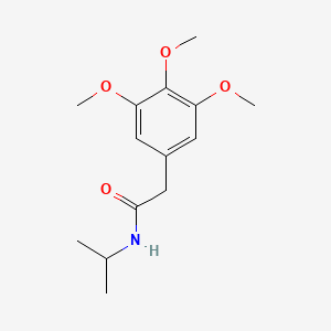 molecular formula C14H21NO4 B7625865 N-propan-2-yl-2-(3,4,5-trimethoxyphenyl)acetamide 