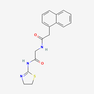 molecular formula C17H17N3O2S B7625876 N-[2-(4,5-dihydro-1,3-thiazol-2-ylamino)-2-oxoethyl]-2-naphthalen-1-ylacetamide 