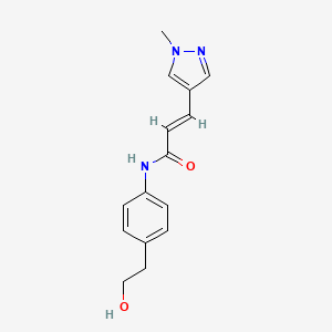 (E)-N-[4-(2-hydroxyethyl)phenyl]-3-(1-methylpyrazol-4-yl)prop-2-enamide