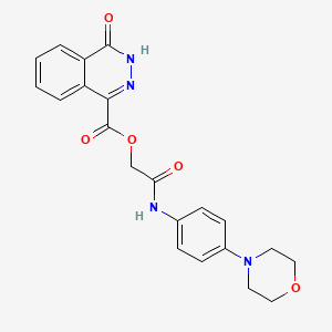 molecular formula C21H20N4O5 B7625904 [2-(4-morpholin-4-ylanilino)-2-oxoethyl] 4-oxo-3H-phthalazine-1-carboxylate 