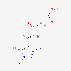 1-[[(E)-3-(5-chloro-1,3-dimethylpyrazol-4-yl)prop-2-enoyl]amino]cyclobutane-1-carboxylic acid