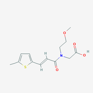 2-[2-methoxyethyl-[(E)-3-(5-methylthiophen-2-yl)prop-2-enoyl]amino]acetic acid