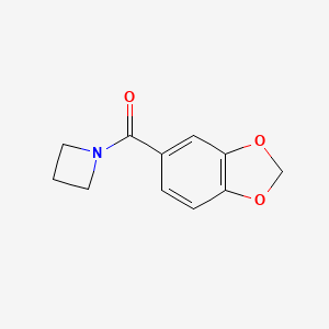 molecular formula C11H11NO3 B7625948 Azetidin-1-yl(1,3-benzodioxol-5-yl)methanone 