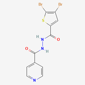 molecular formula C11H7Br2N3O2S B7625957 N'-(4,5-dibromothiophene-2-carbonyl)pyridine-4-carbohydrazide 