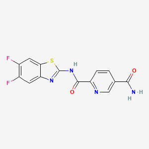 2-N-(5,6-difluoro-1,3-benzothiazol-2-yl)pyridine-2,5-dicarboxamide