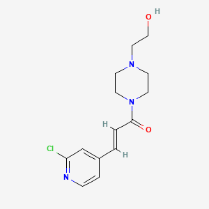 (E)-3-(2-Chloropyridin-4-yl)-1-[4-(2-hydroxyethyl)piperazin-1-yl]prop-2-en-1-one