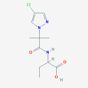 2-[[2-(4-Chloropyrazol-1-yl)-2-methylpropanoyl]amino]butanoic acid