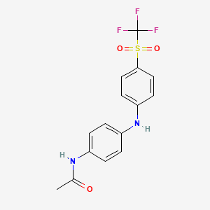 N-[4-[4-(trifluoromethylsulfonyl)anilino]phenyl]acetamide