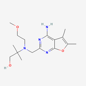 2-[(4-Amino-5,6-dimethylfuro[2,3-d]pyrimidin-2-yl)methyl-(2-methoxyethyl)amino]-2-methylpropan-1-ol