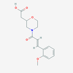 2-[4-[(E)-3-(2-methoxyphenyl)prop-2-enoyl]morpholin-2-yl]acetic acid