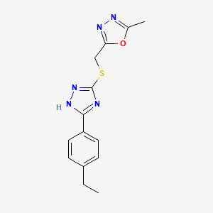 2-[[5-(4-ethylphenyl)-1H-1,2,4-triazol-3-yl]sulfanylmethyl]-5-methyl-1,3,4-oxadiazole