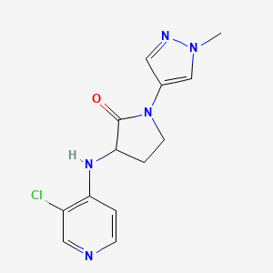 molecular formula C13H14ClN5O B7626123 3-[(3-Chloropyridin-4-yl)amino]-1-(1-methylpyrazol-4-yl)pyrrolidin-2-one 