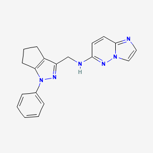 N-[(1-phenyl-5,6-dihydro-4H-cyclopenta[c]pyrazol-3-yl)methyl]imidazo[1,2-b]pyridazin-6-amine