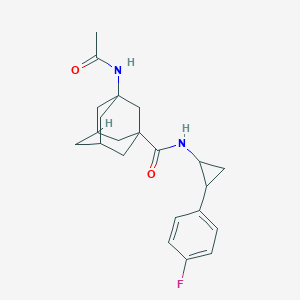 3-acetamido-N-[2-(4-fluorophenyl)cyclopropyl]adamantane-1-carboxamide