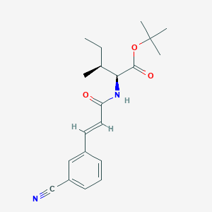 molecular formula C20H26N2O3 B7626174 tert-butyl (2S,3S)-2-[[(E)-3-(3-cyanophenyl)prop-2-enoyl]amino]-3-methylpentanoate 